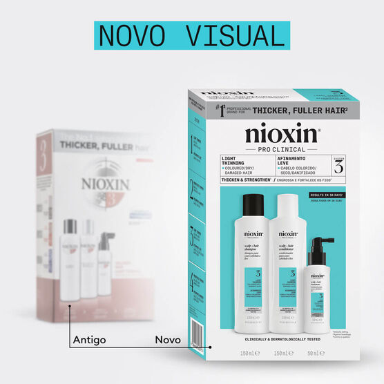 Kit Sistema 3 Espessamento para Cabelos Coloridos e Secos Nioxin